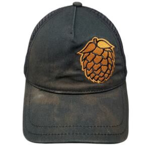 Pistil Trucker Hat Black One Size Hop Cone Double Mountain Brewery Mesh Back